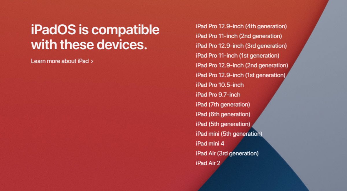 iPad OS14の対応機種