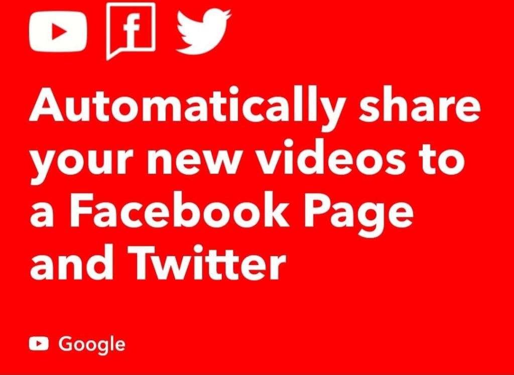 Youtubeにアップロードした動画を自動でFacebookとTwitterにシェアするアプレット・レシピ